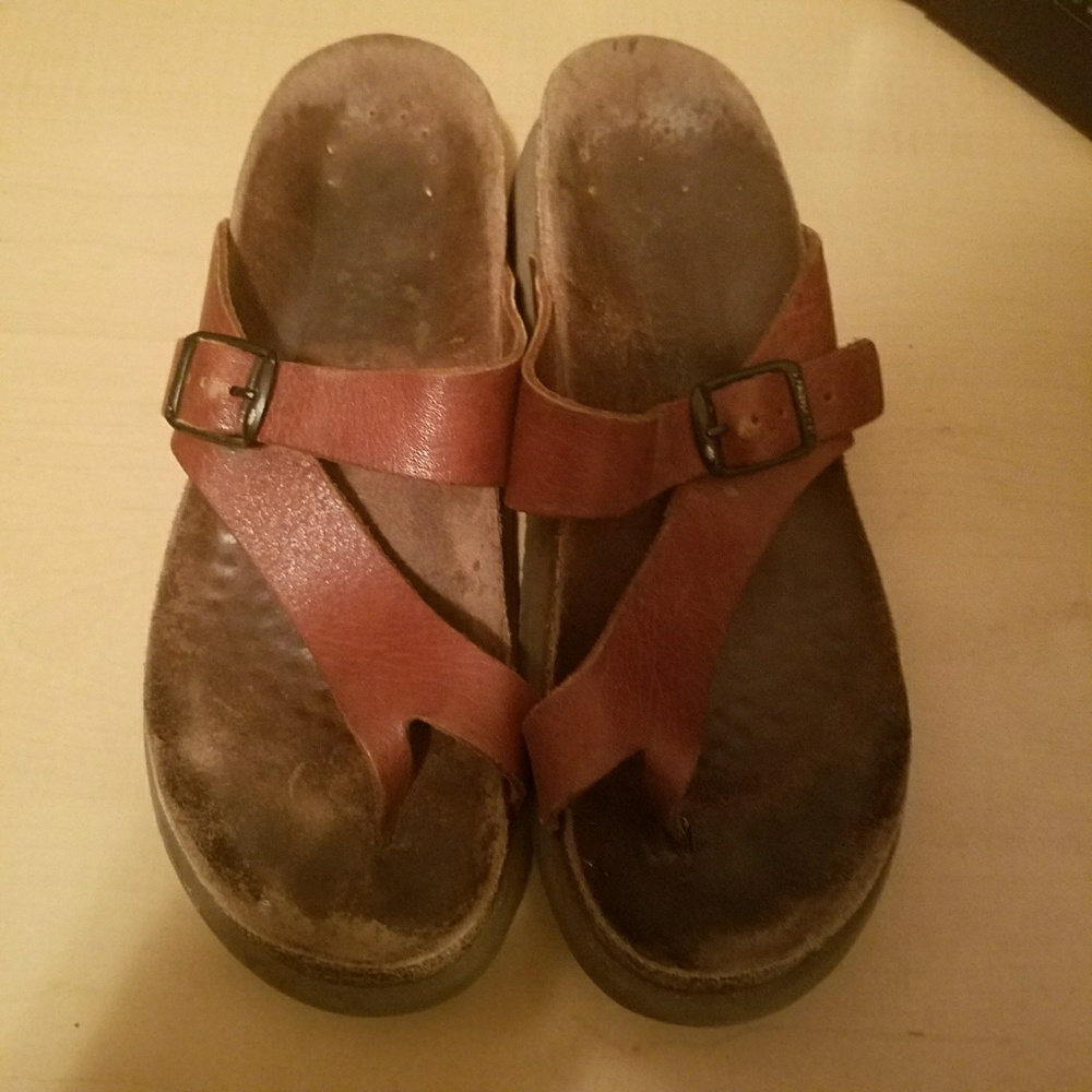Mephisto Brown Leather Helen Sandals, size 38